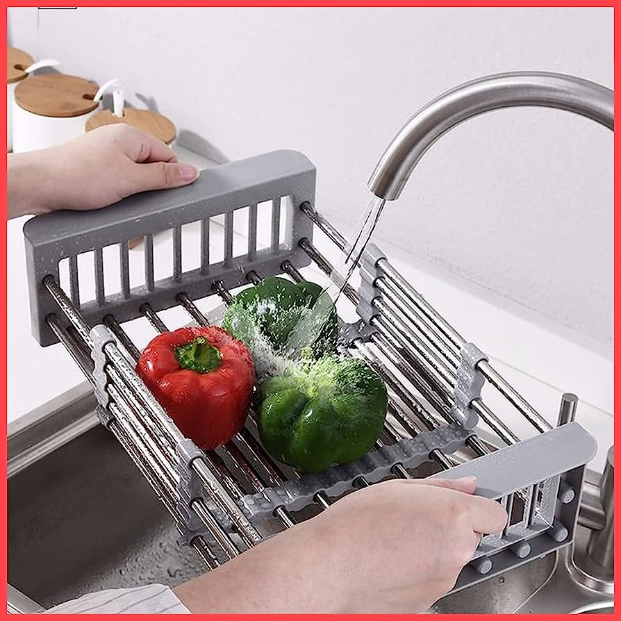 Adjustable Over-The-Sink Strainer Basket