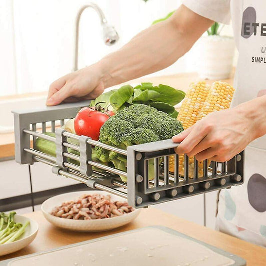 Adjustable Over-The-Sink Strainer Basket