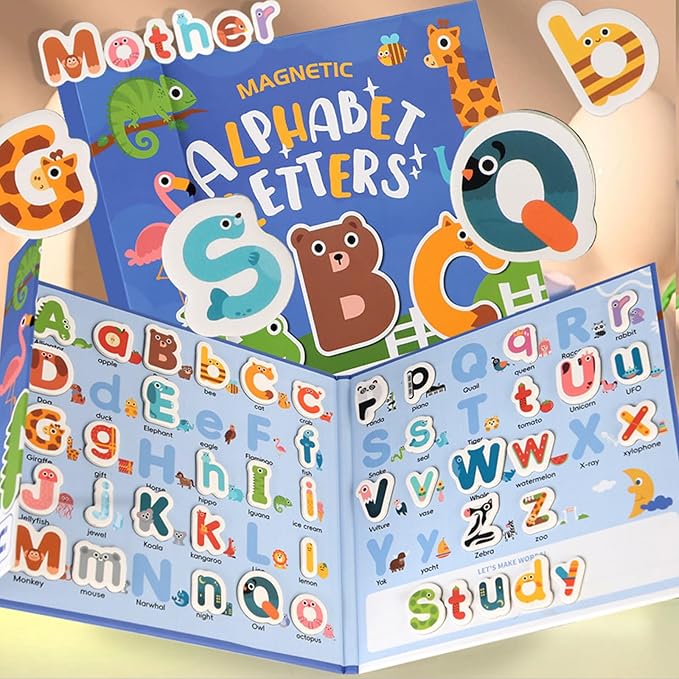Magnetic Letters Learning Board for Kids
