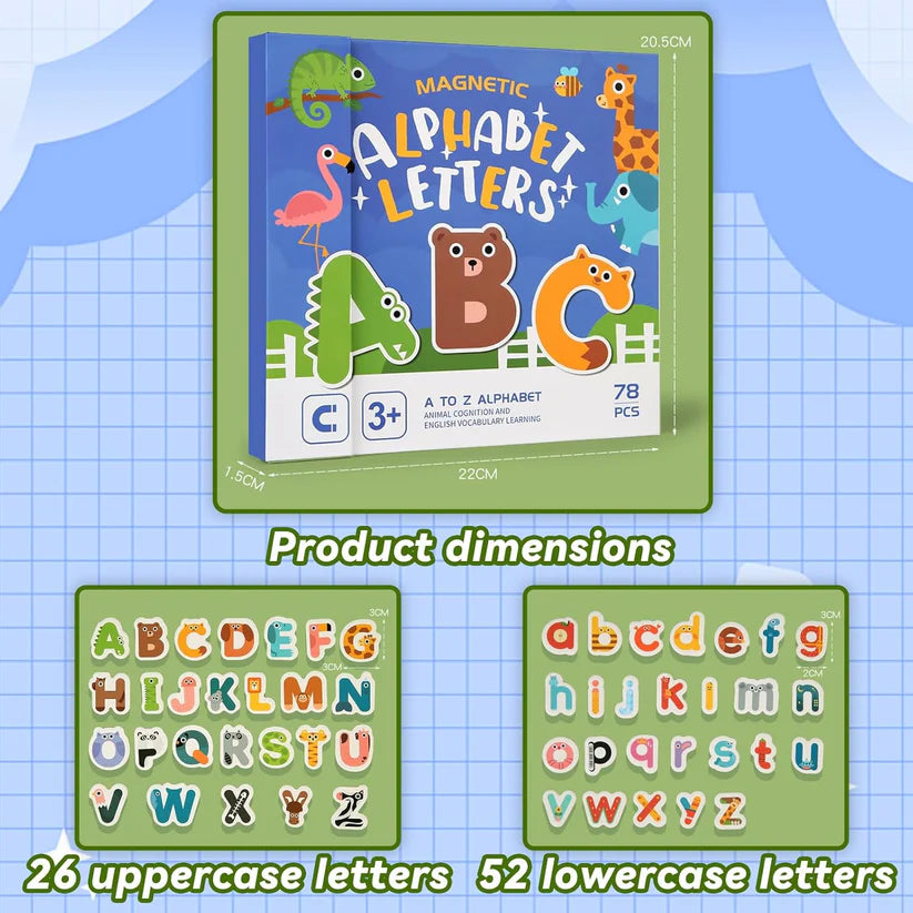 Magnetic Letters Learning Board for Kids