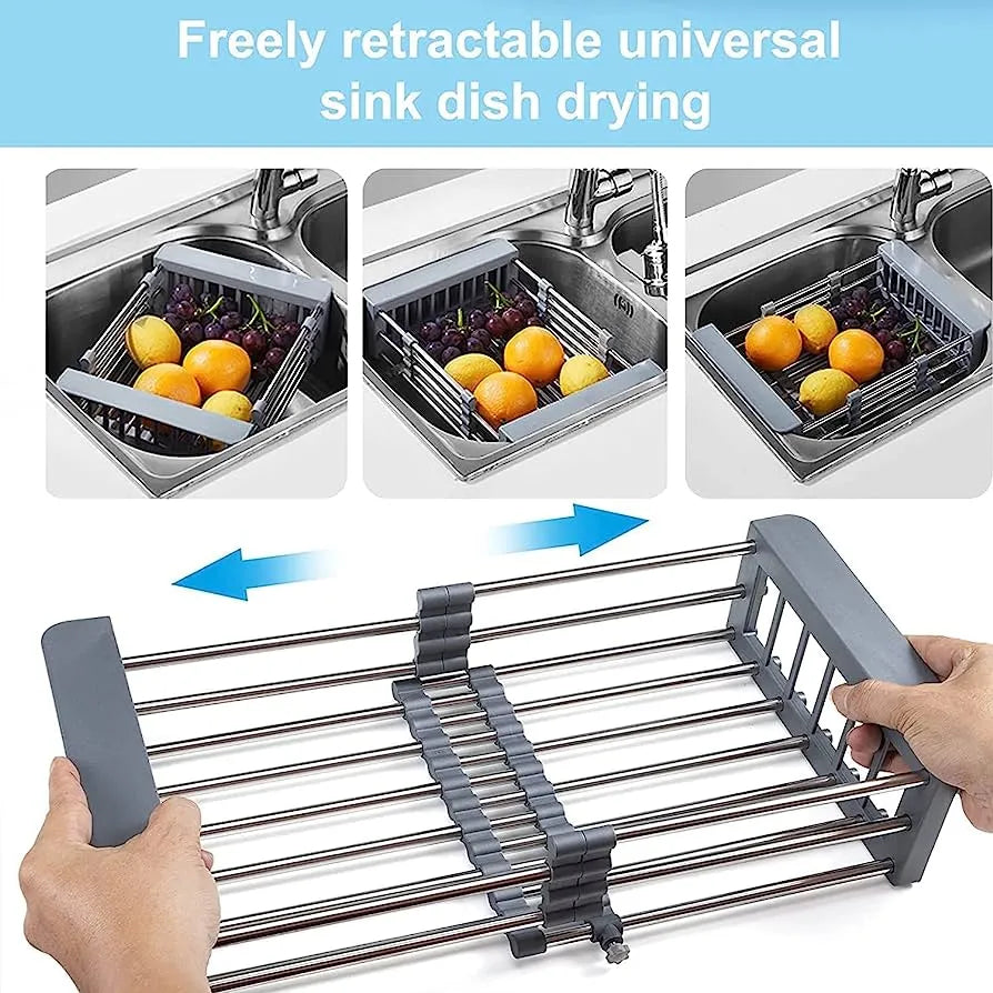 Adjustable Over-The-Sink Strainer Basket