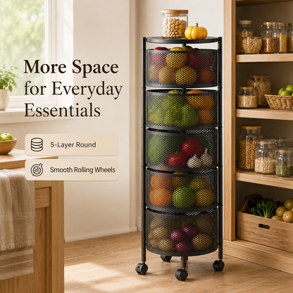 Premium Round Metal Trolley