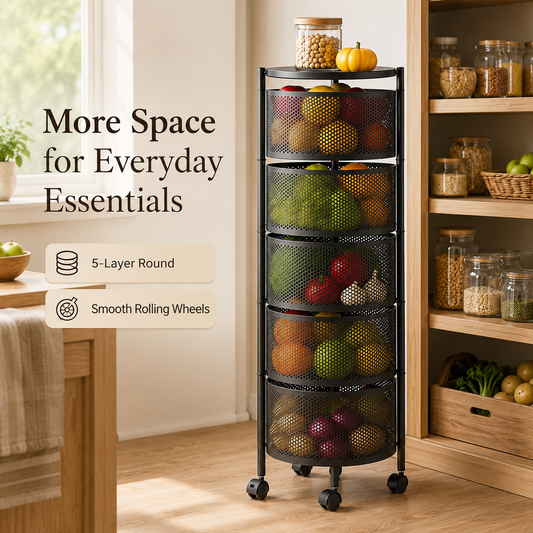 Premium Round Metal Trolley